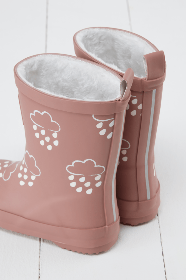 Grass & Air - Rose Colour-Changing Kids Winter Wellies