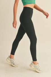 Black Aligned Performance High-Rise Leggings - Home & Well 