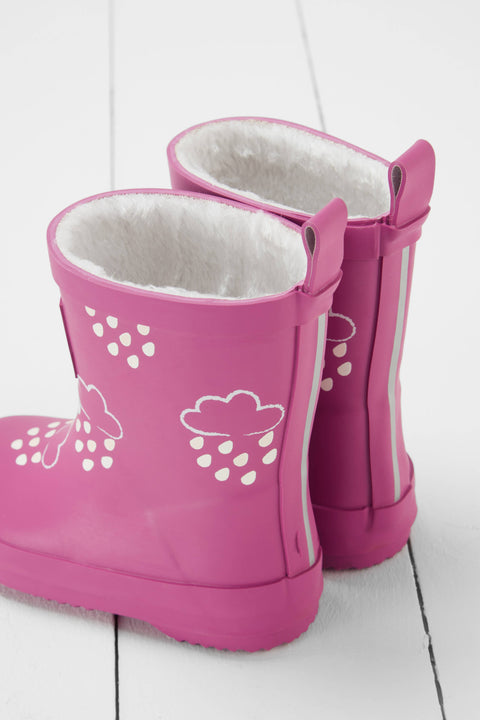 Grass & Air - Orchid Pink Colour-Changing Kids Wellies