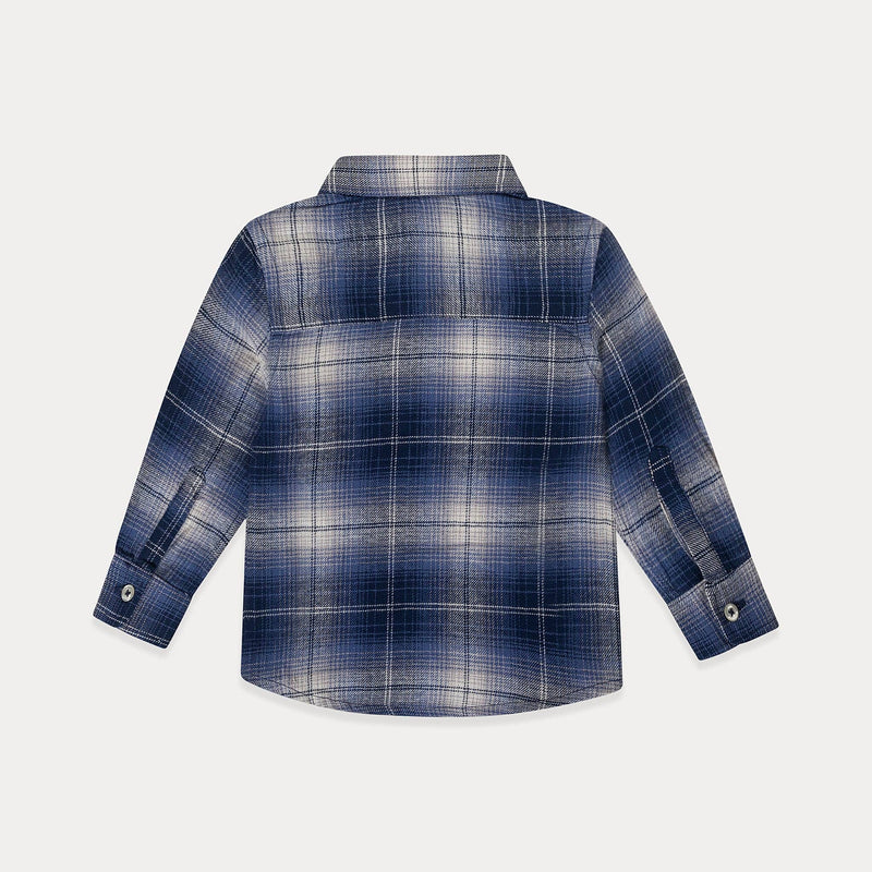 Mini Wardrobes - Baby Plaid Shirt Baby Boy Dress Shirt, Baby Button Down Shirt