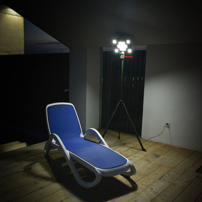 TRU De-LIGHT WHITENIGHT Multipurpose LED Solar / AC / DC - Garden, Camping Main Light + 4 Independent Detachable Multi Mode Side Lights / Tripod + Carrying Bag