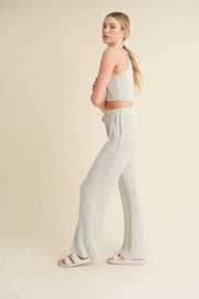 Soft Brushed Hacci Lounge Tank and Pants Set - Home & Well 
