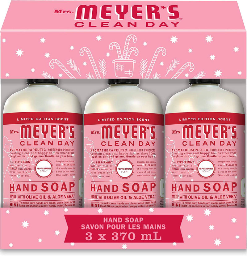 Mrs. Meyer's Clean Day Liquid Hand Soap, Peppermint Gift Set - Home & Well