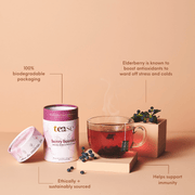 Tease | Wellness Tea Blends + Accessories - Berry Booster All Natural Wellness Tea Blend - Home & Well 