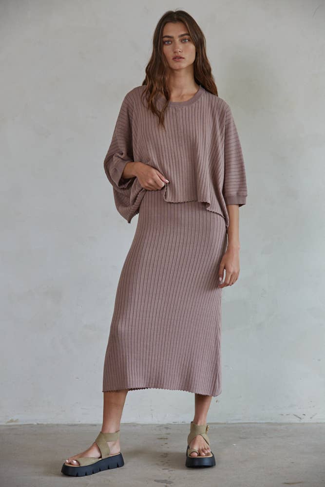 By Together - L4645 | Knit Sweater Cami Maxi Dress - Home & Well 