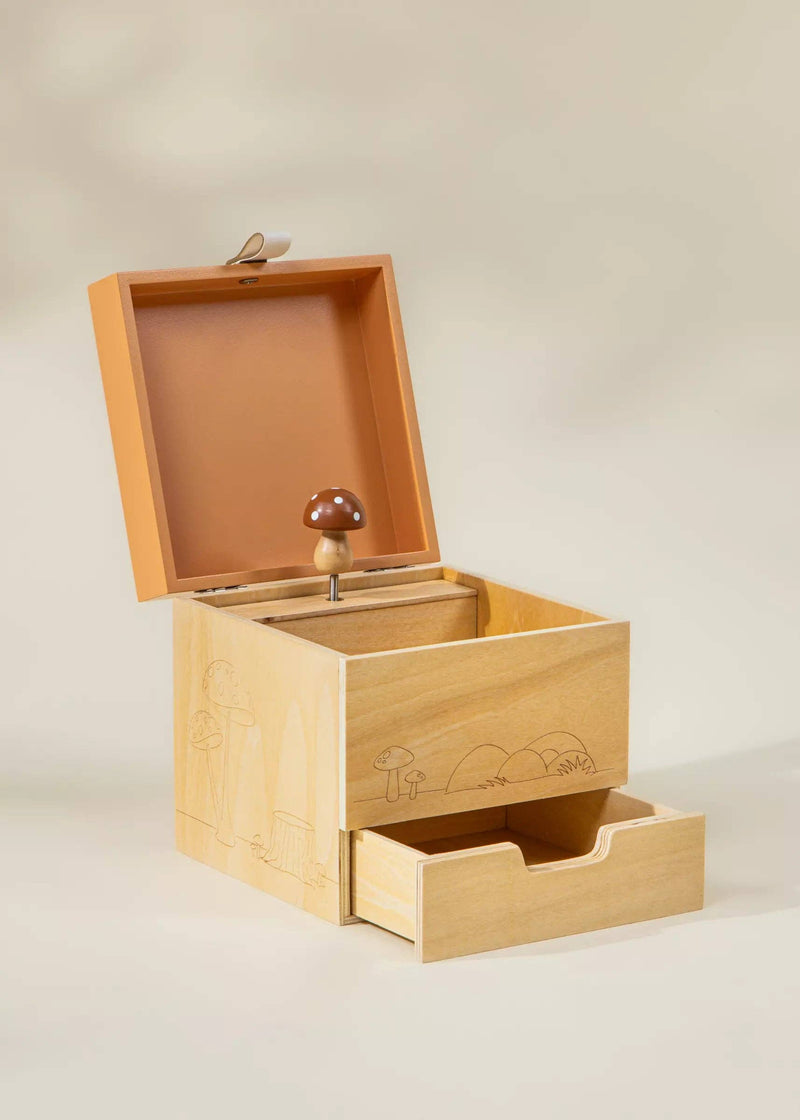 Coco Village - Wooden Musical Souvenir Box - Nature  - Home & Well