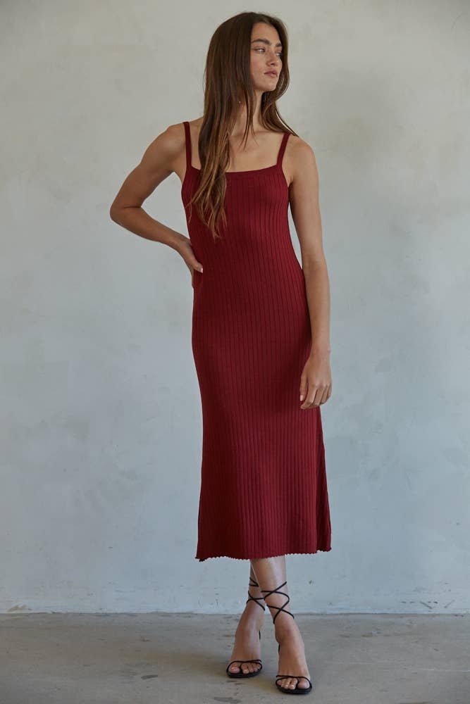 By Together - L4645 | Knit Sweater Cami Maxi Dress - Home & Well 