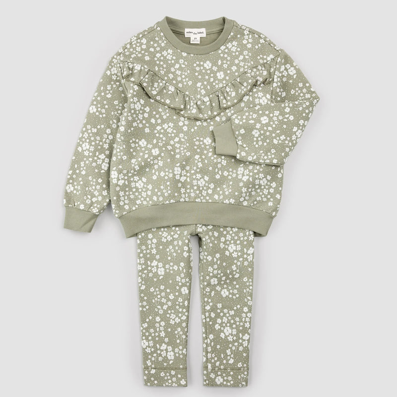 Floral Print on Sage 2PC Set | Miles the Label