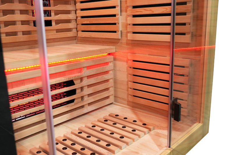 Blisspod I Venetian RED I All-In-One - Full Spectrum + Red Light Therapy I Indoor Premium Sauna I 3 Person