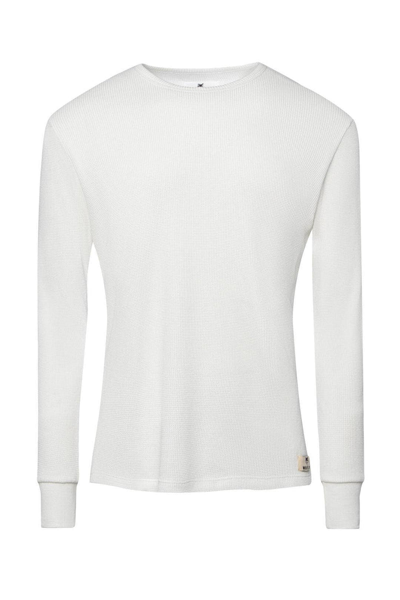 Wolfe Co. Apparel and Goods® - White Straight Hem Waffle Knit - Home & Well 