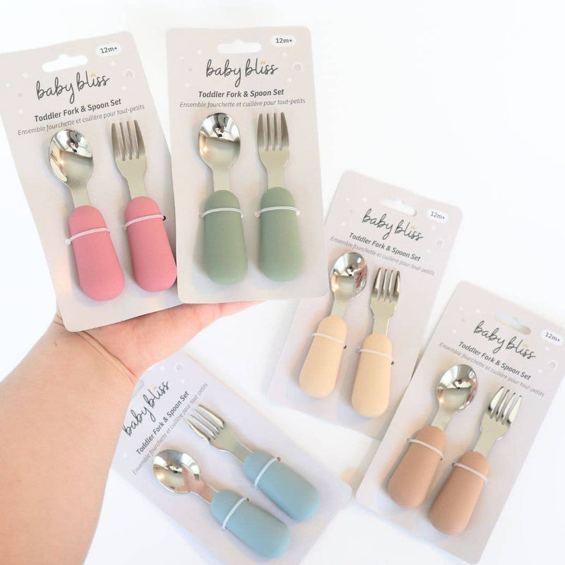 Baby Bliss - Stainless Steel & Silicone Silverware - Home & Well 