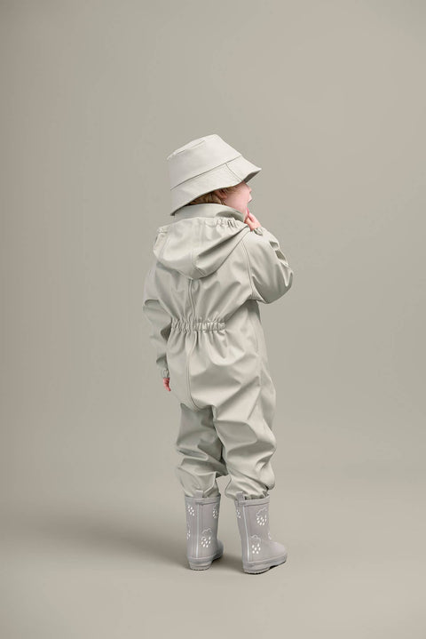 Grass & Air - Geothermal Grey Kids Waterproof Puddlesuit