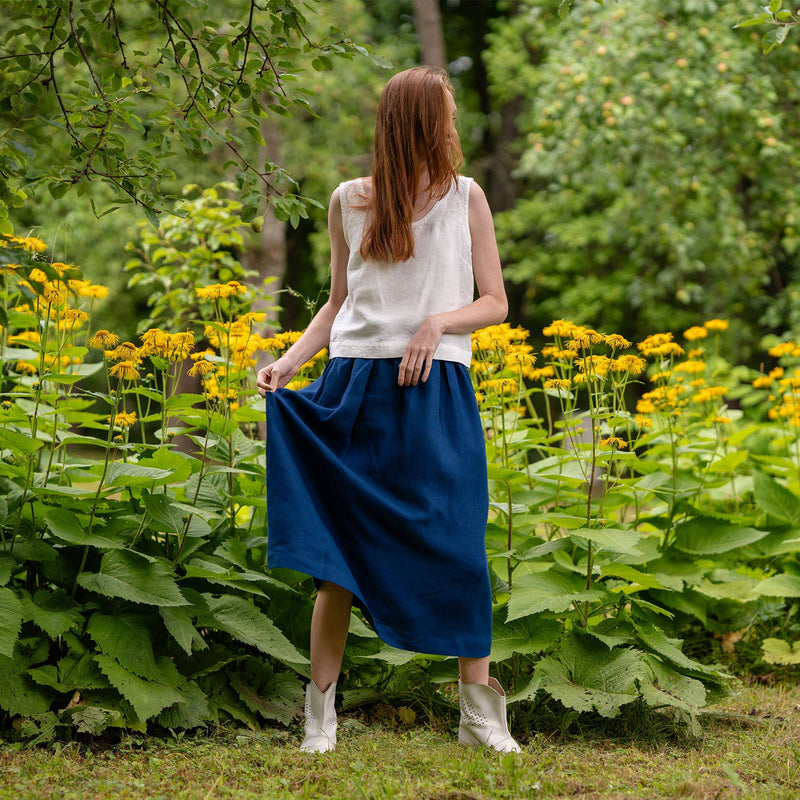 menique - Linen Long Skirt MAXI Sophia