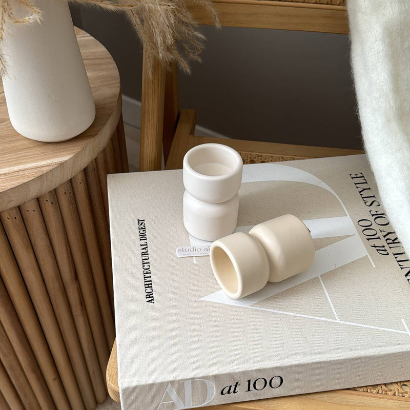 Studio Akiyo - Scandi Elevated Single Tea Light Candle Holder | Minimalist