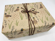 PlanetWrapIt - Duck Print Recycled Kraft Gift Wrapping Paper - Home & Well 