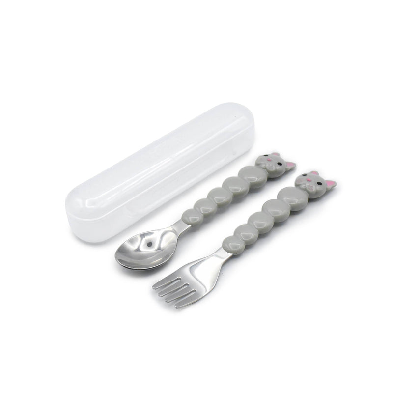 melii - Stainless Steel Spoon & Fork Set with Carrying Case