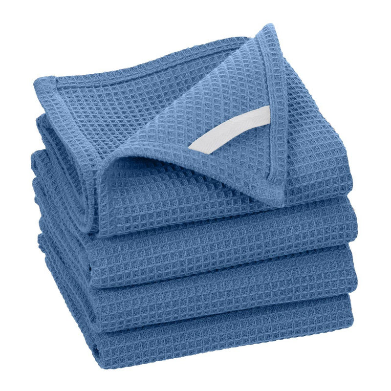 Fabstyles - Fabstyles Broadway Waffle Cotton Kitchen Towels Set of 4 - Home & Well 