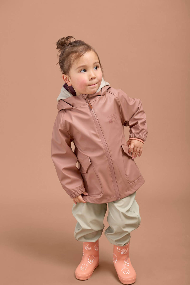 Grass & Air - Rose Kids Waterproof Rain Jacket