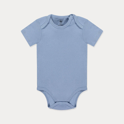 Mini Wardrobes - Baby Bodysuit, Infant Bodysuit, Blue and Green, Ribbed Soft Cotton