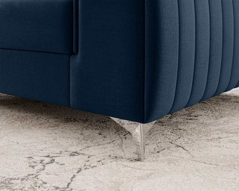 Laurence Modern Accent Chair - Navy Blue