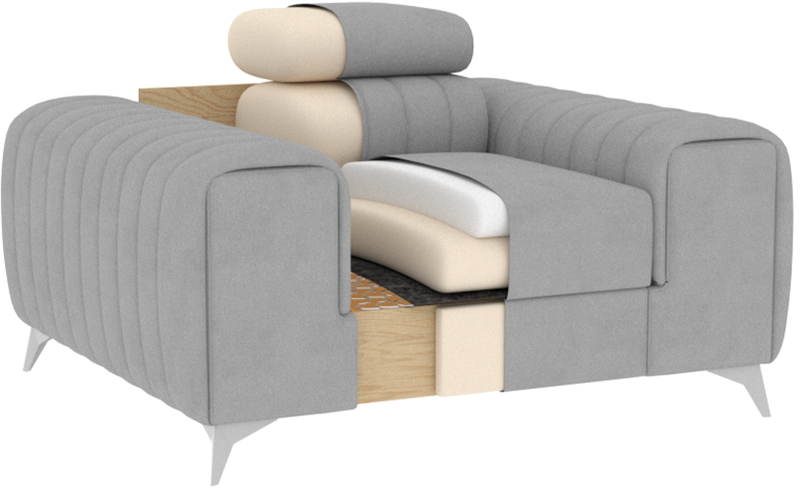 Laurence Modern Accent Chair - Plum