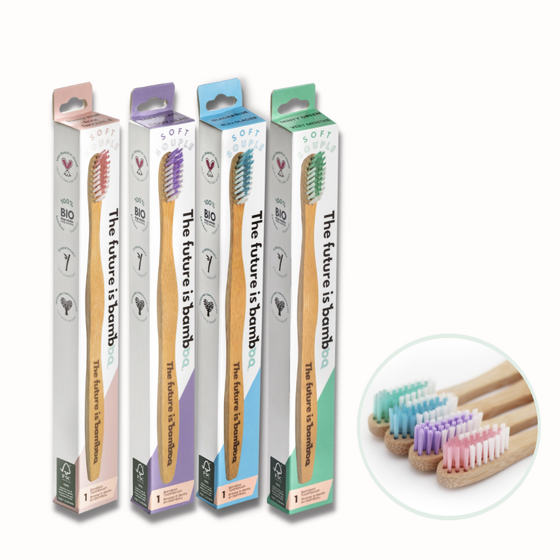 Eco-Friendly Adult Soft Bamboo Toothbrushes -  INNER 12