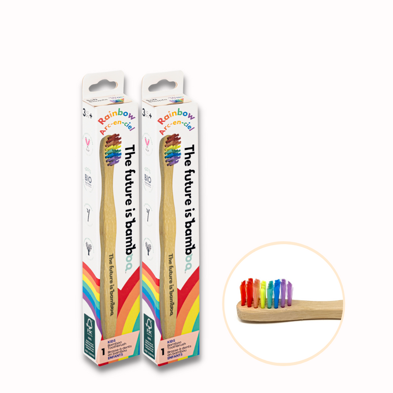 Rainbow Bamboo Toothbrushes - Kids Soft - INNER 12