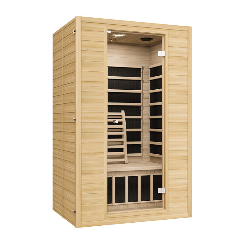 Blisspod | Vienna | Far Infrared Sauna Canadian Hemlock Very Low EMF Sauna, 4 Heaters – 2 Persons