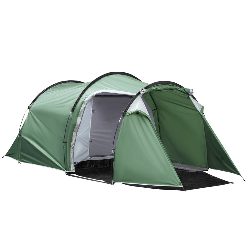 Outsunny Weatherproof Dome Camping Tent w/ Vestibule for 2-3 Person Screen Room Lightweight Backpacking Tent for Fishing