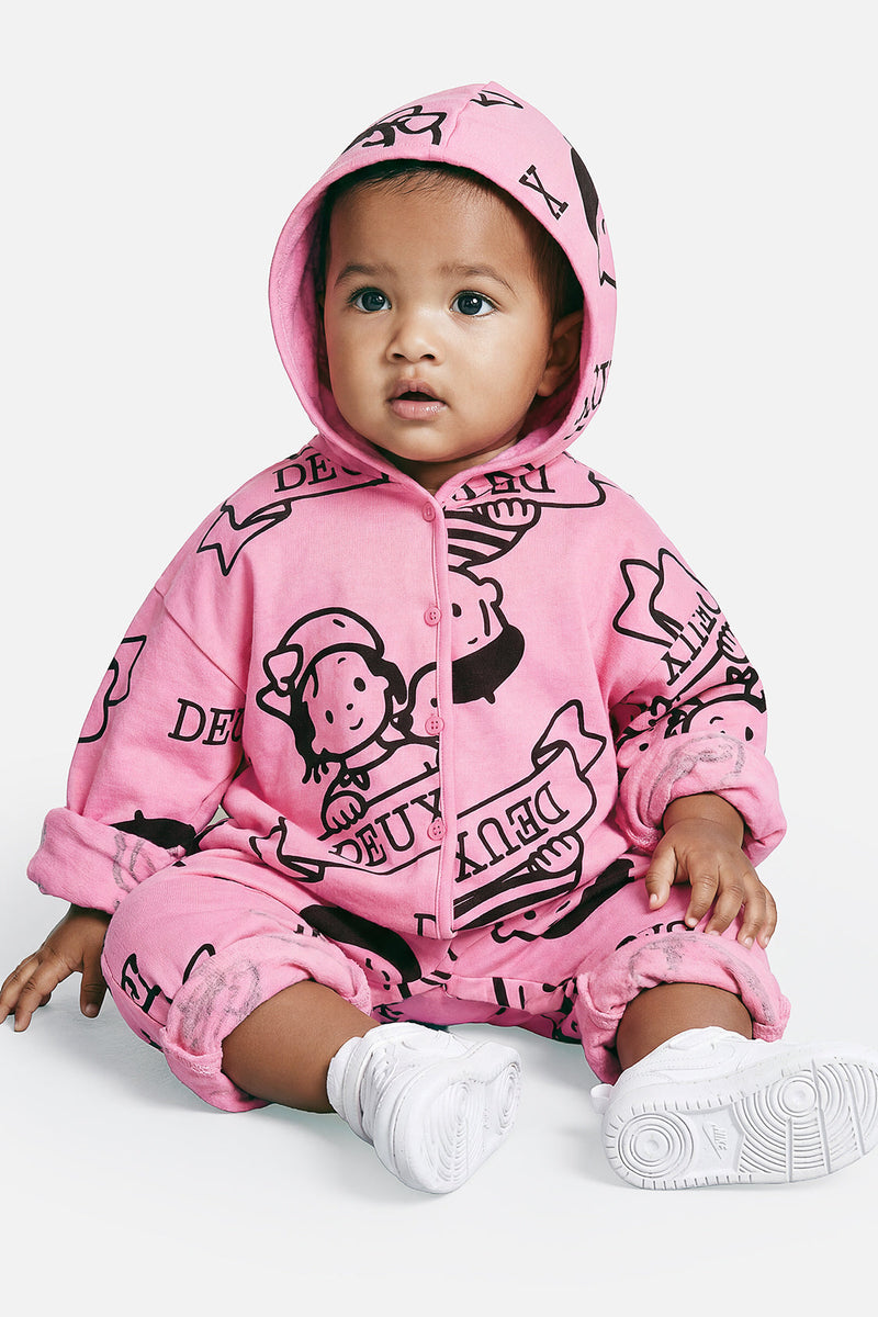 40Th Anniversary Printed Jersey One-Piece Soft Pink