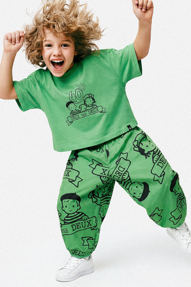 40Th Anniversary Printed Poplin Pant Green