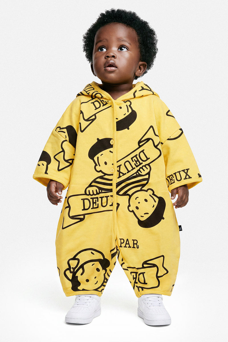 40Th Anniversary Printed Jersey One-Piece Honey Yellow