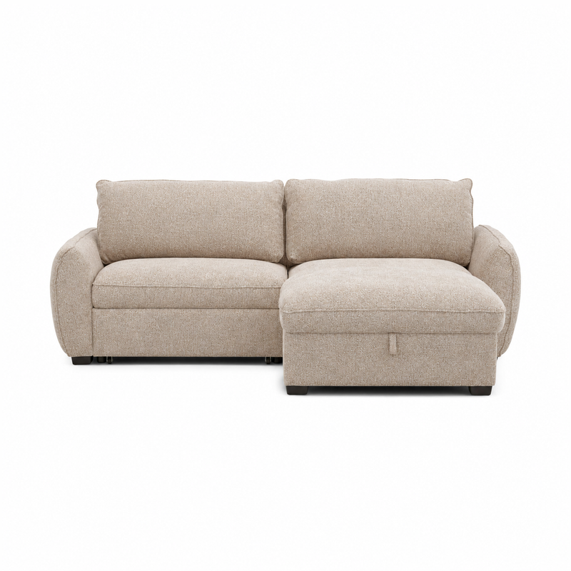 Amira Pullout Sleeper Sectional with Storage Chaise