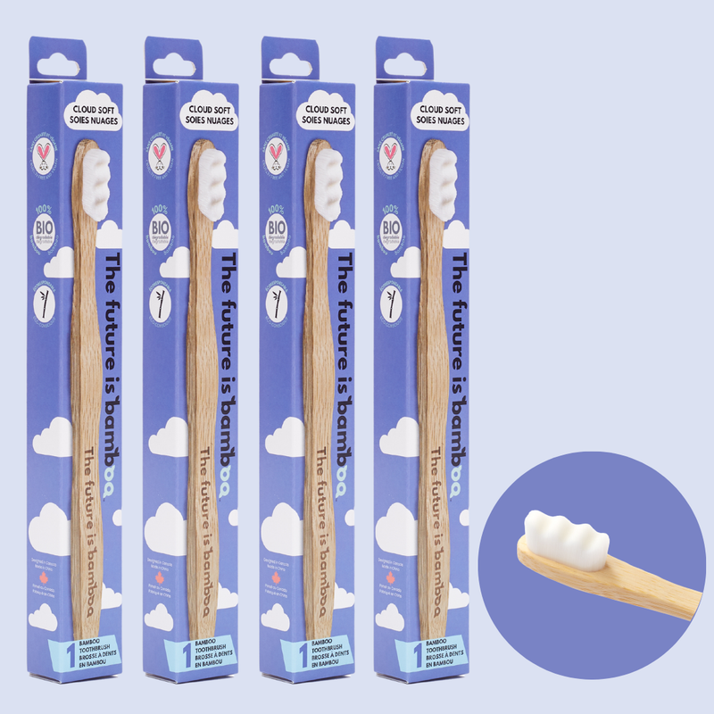 Cloud Brush Ultra-Soft Bamboo Toothbrushes - INNER 6