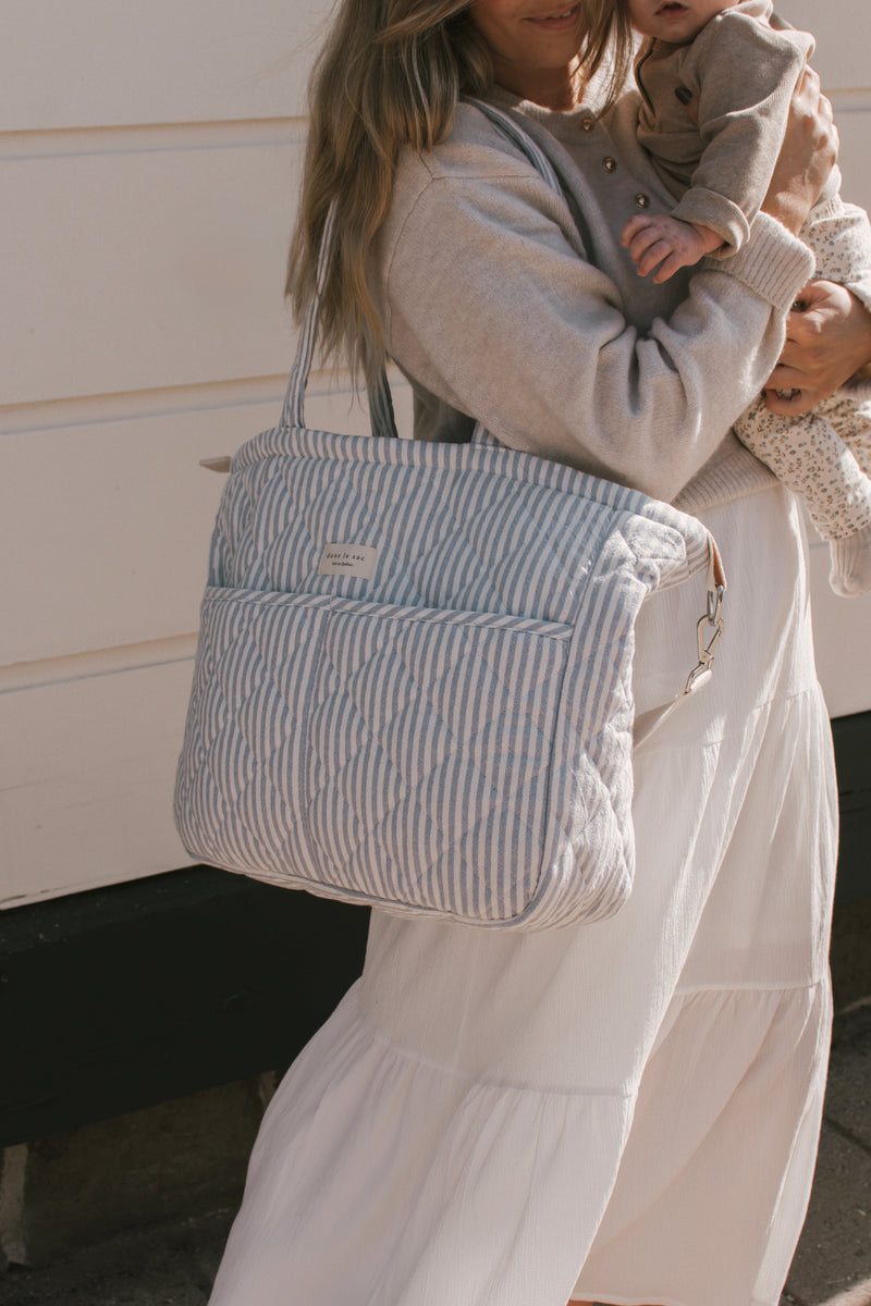 Sac à couches en coton biologique - Collection rayée