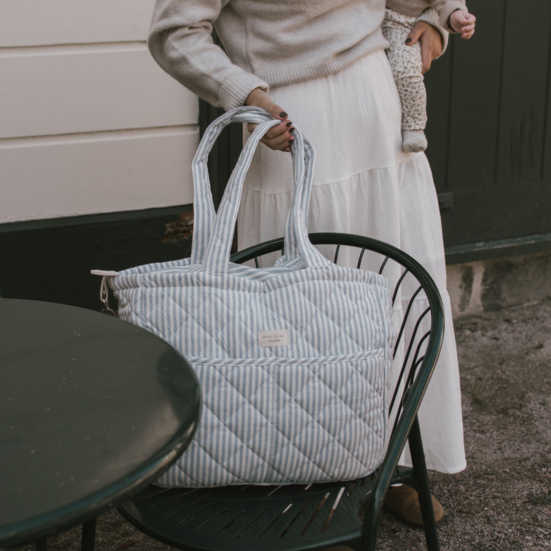 Sac à couches en coton biologique - Collection rayée
