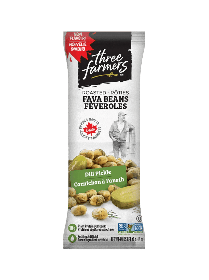 THREE FARMERS Fava Beans - Dill Pickle Snack Pk - Home & Well