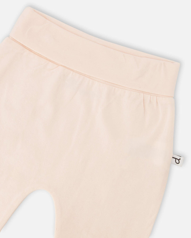 Organic Cotton Jersey Evolutive Pants Peach
