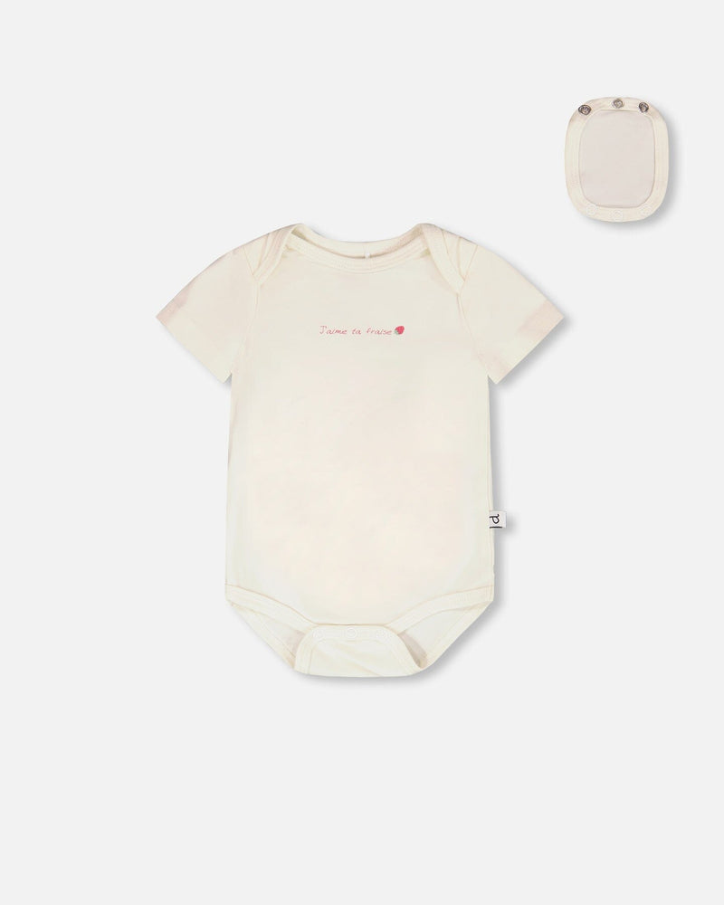 Evolutive Organic Cotton Jersey Onesie White