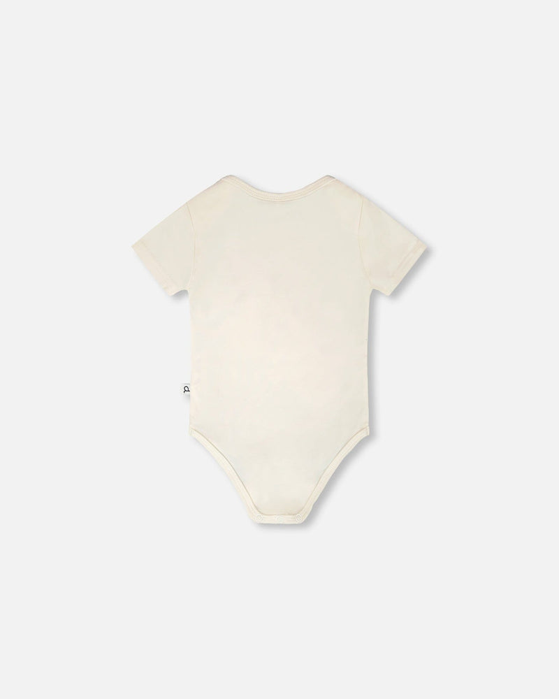 Evolutive Organic Cotton Jersey Onesie White