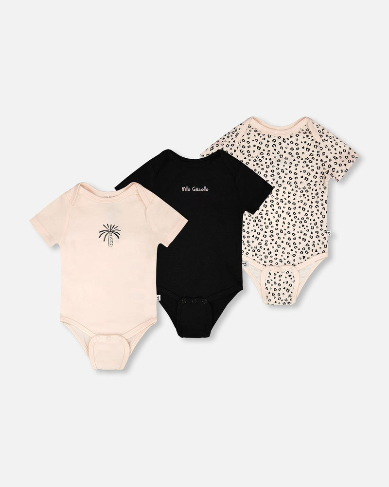 Evolutive Organic Cotton Jersey 3 Pack Onesie Peach