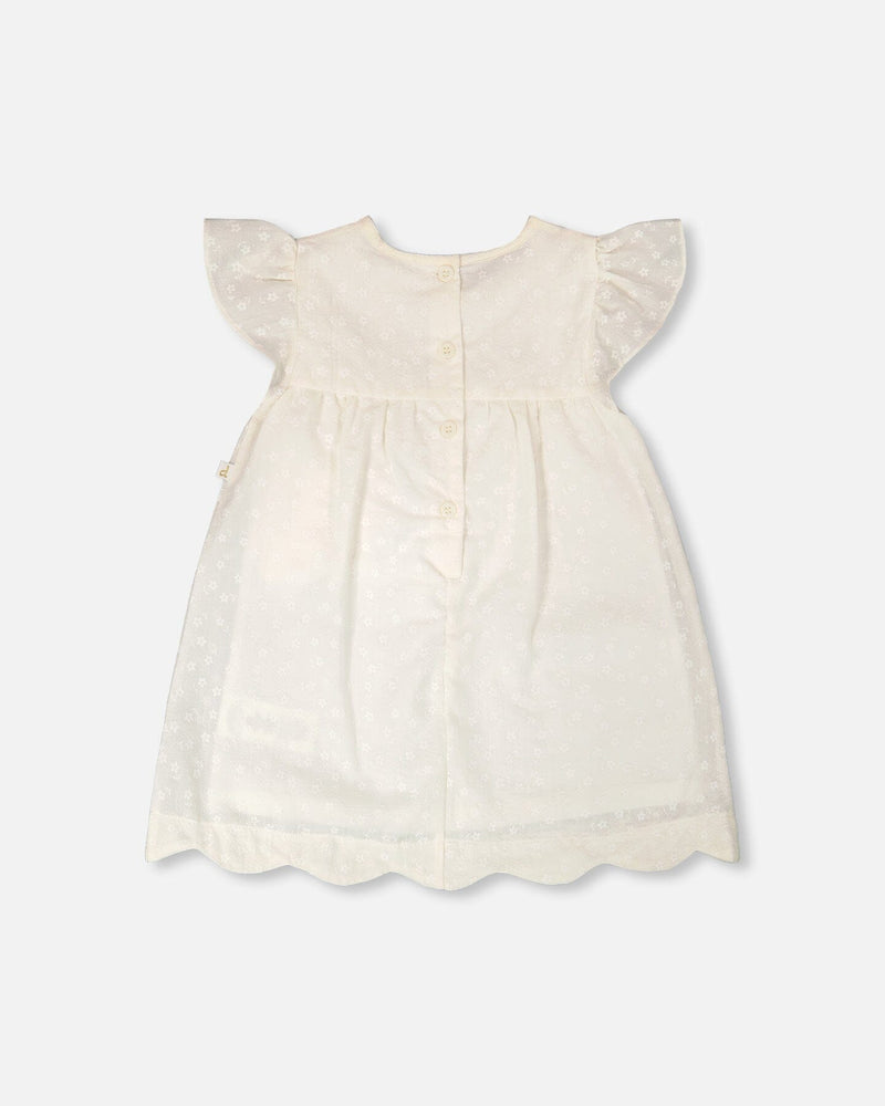 Printed Poplin Dress Off-White