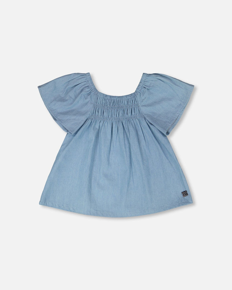 Blue Chambray Top
