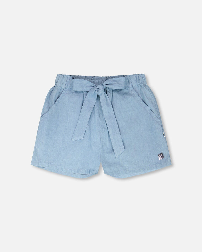 Blue Chambray Shorts
