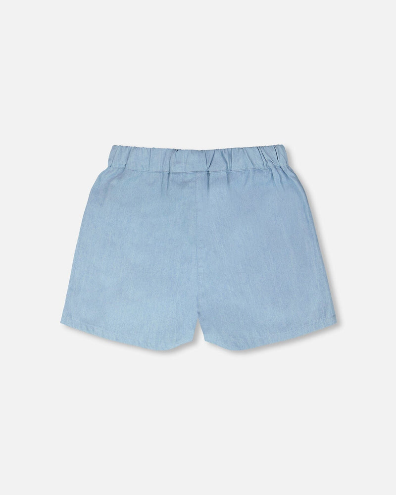Blue Chambray Shorts