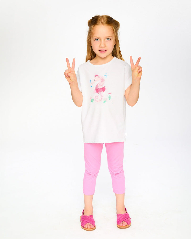Organic Cotton Jersey Capri Pink