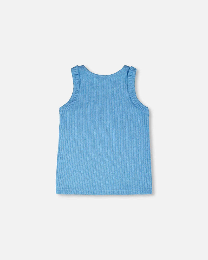 Rib Tank Top Blue