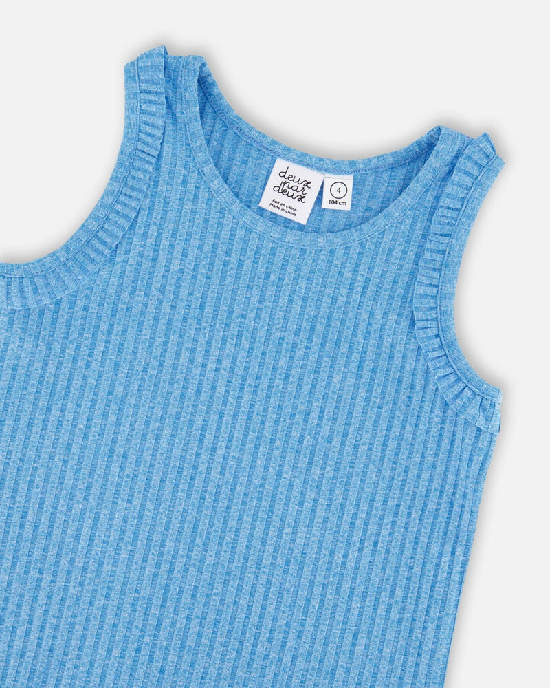 Rib Tank Top Blue
