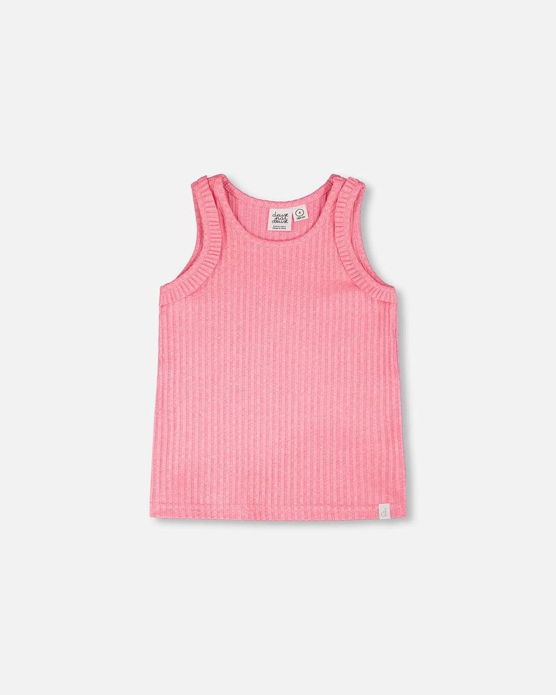 Rib Tank Top Pink