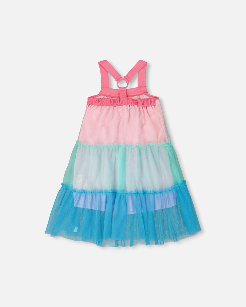 Mesh Dress Pink And Blue